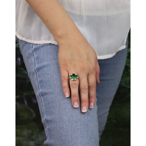 10k Yellow Gold Black Hills Gold Helenite Ring Size 7 1/4 Mt. Saint Helens - Picture 4 of 7